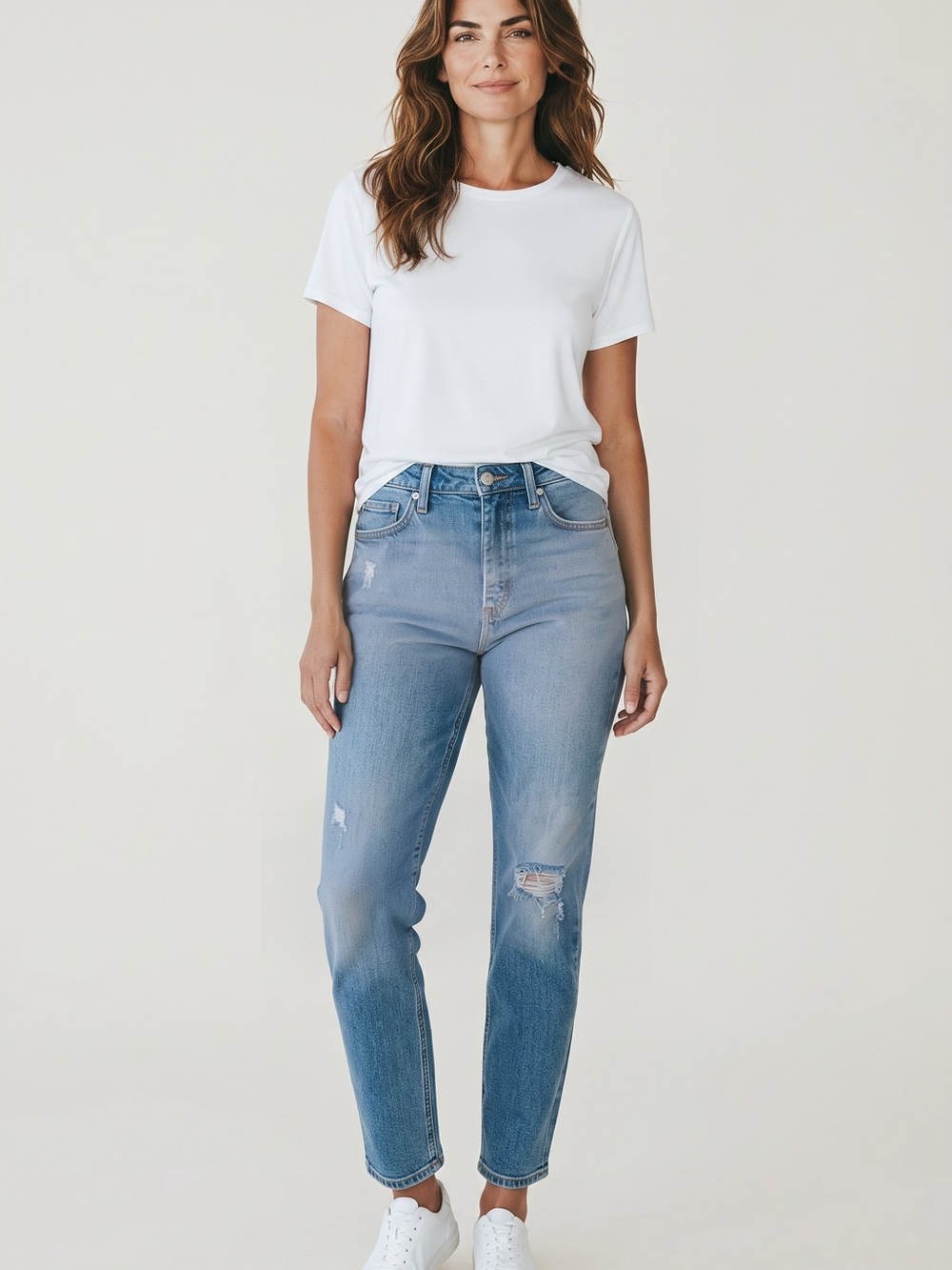 Sonoma Light Blue Boyfriend Jeans with Distress